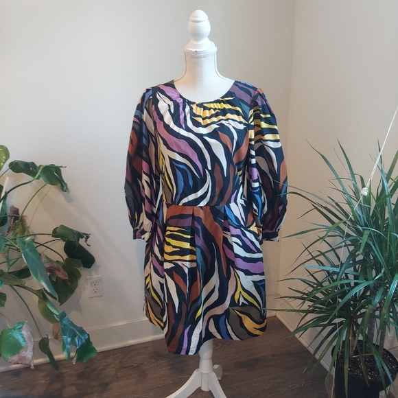 Who What Wear size L colorful dress - Picture 6 of 12